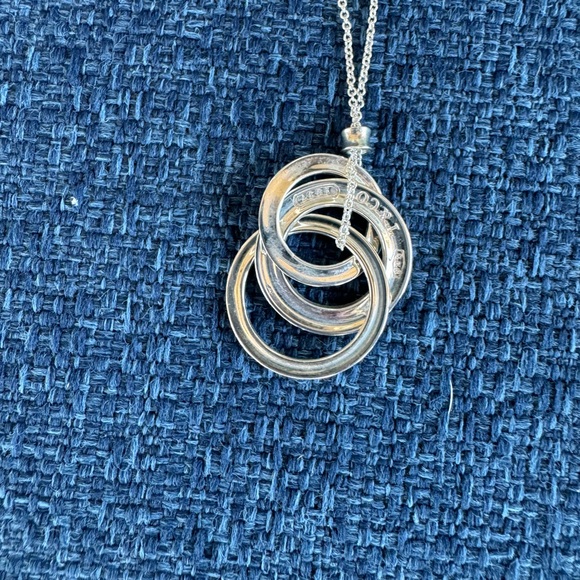 Tiffany & Co. Sterling Silver 1837 Triple Interlocking Circles Pendant - Picture 2 of 3